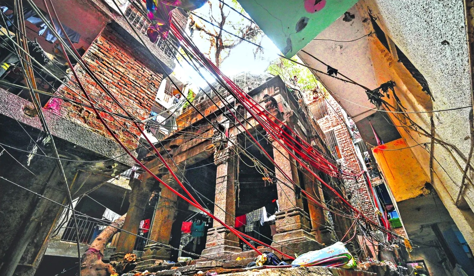 Houses have cropped up around the domed structure, which locals use to dry their laundry and dump trash. Sanchit Khanna/HT photo. Houses have cropped up around the domed structure, which locals use to dry their laundry and dump trash. Sanchit Khanna/HT photo.