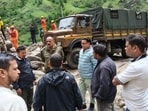 “Our efforts are also underway for the missing BRO personnel who was swept away in the flash flood,” said official. (HT Photo)