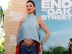 Anne Hathaway at the world premiere for the film The End of Oak Street in Los Angeles. REUTERS/Mario Anzuoni