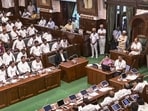 A debate over TVK government's electoral promises quickly turned personal as members traded barbs over changing political allegiances.(PTI)