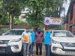 Police said the Vivek Vihar vehicle was the original SUV, while the Gandhi Nagar vehicle was carrying its registration and chassis numbers.