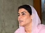 SAD MLA Ganieve Kaur Majithia on the last day of the monsoon session in Chandigarh on Monday. (Ravi Kumar/ HT)