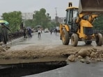 The government also suspended three PWD engineers for alleged gross negligence and dereliction of duty. (HT Photo)