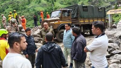 “Our efforts are also underway for the missing BRO personnel who was swept away in the flash flood,” said official. (HT Photo) “Our efforts are also underway for the missing BRO personnel who was swept away in the flash flood,” said official. (HT Photo)