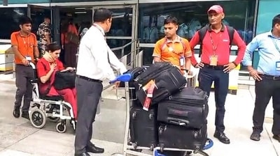 Medical personnel present with an injured crew member of Air India Phuket-Delhi flight that lost altitude last week. (ANI Video Grab) Medical personnel present with an injured crew member of Air India Phuket-Delhi flight that lost altitude last week. (ANI Video Grab)