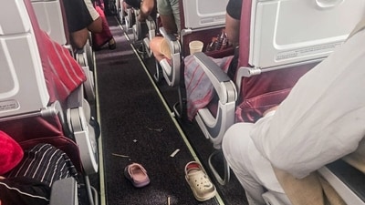 An inside view of the Air India flight from Phuket to Delhi that lost altitude last week. (A passenger onboard)