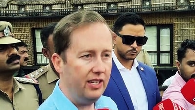 US Ambassador to India Sergio Gor met NSA Ajit Doval on Tuesday. (ANI Video Grab) US Ambassador to India Sergio Gor met NSA Ajit Doval on Tuesday. (ANI Video Grab)