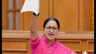 CM Gupta said 19 CAG reports had been tabled in the House since the BJP government came to power. (@gupta_rekha/X) CM Gupta said 19 CAG reports had been tabled in the House since the BJP government came to power. (@gupta_rekha/X)