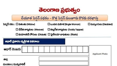 చేయూత దరఖాస్తు ఫారమ్