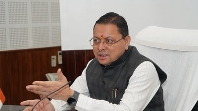 Uttarakhand Chief Minister Pushkar Singh Dhami. Uttarakhand Chief Minister Pushkar Singh Dhami.