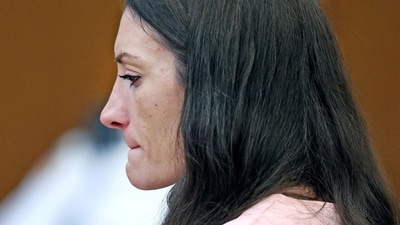 Defendant Lindsay Clancy listens to Dr. Jennifer Tufts on the witness stand during Lindsay Clancy's murder trial at Plymouth Superior Court, in Plymouth, Massachusetts, U.S., August 10, 2026. Greg Derr/Pool via REUTERS (via REUTERS)