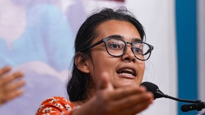 All India Students' Association (AISA) National President Neha Bora interacts with the media during a press conference in Kolkata on Tuesday, August 11, 2026. (Swapan Mahapatra/PTI Photo) All India Students' Association (AISA) National President Neha Bora interacts with the media during a press conference in Kolkata on Tuesday, August 11, 2026. (Swapan Mahapatra/PTI Photo)