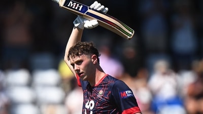 Rocky Flintoff scored a brilliant century. (X images) Rocky Flintoff scored a brilliant century. (X images)