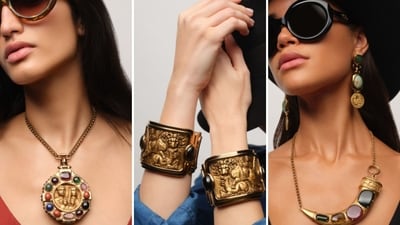 These Sabyasachi jewellery pieces are inspired by exhibits at the MET. (@sabyasachiofficial/Instagram) These Sabyasachi jewellery pieces are inspired by exhibits at the MET. (@sabyasachiofficial/Instagram)
