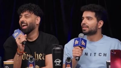 Samay Raina and Badshah on the latest episode of India's Got Latent season 2. Samay Raina and Badshah on the latest episode of India's Got Latent season 2.