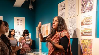 The Moving Line is curated by graphic novelist Amruta Patil, and housed in the Museum of Art and Photography (MAP) (Photo: Jagath Narayan / Art Objects) The Moving Line is curated by graphic novelist Amruta Patil, and housed in the Museum of Art and Photography (MAP) (Photo: Jagath Narayan / Art Objects)