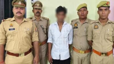 The accused in police custody. (Sourced)