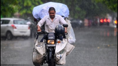 The city has received more rainfall this month than the long-period average for August. (HT PHOTO) The city has received more rainfall this month than the long-period average for August. (HT PHOTO)