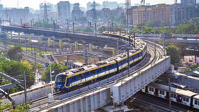 The first phase of Metro Line 2B, from Mandale till Diamond Garden, was operationalised on April 8 (Hindustan Times) The first phase of Metro Line 2B, from Mandale till Diamond Garden, was operationalised on April 8 (Hindustan Times)