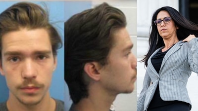 Tyler Boebert's mugshots (L) and Colorado US Rep. Lauren Boebert. (Garfield County Sheriff's Office and File Photo) Tyler Boebert's mugshots (L) and Colorado US Rep. Lauren Boebert. (Garfield County Sheriff's Office and File Photo)