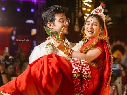 রণজয় ও শ্যামৌপ্তির বিয়ের ছবি। 
