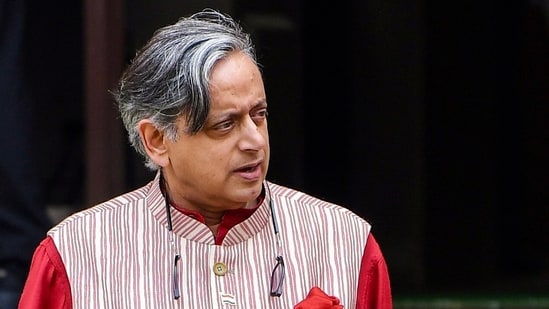 Congress MP Shashi Tharoor said there were practical issues related to making National Song, with all six stanzas, compulsory. (Rahul Singh/ANI Photo)