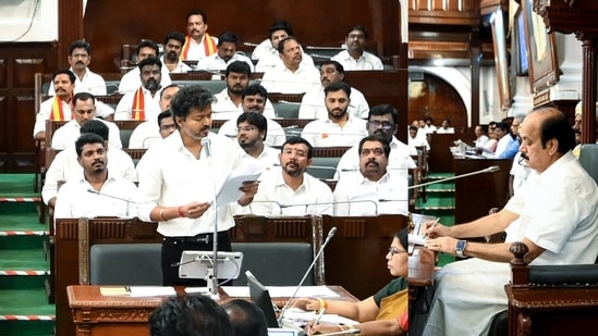 The resolution was moved by chief minister C Joseph Vijay and was supported by the Opposition Dravida Munnetra Kazhagam (DMK), All India Anna Dravida Munnetra Kazhagam (AIADMK), and other parties in the Assembly. (@CMOTamilnadu X)
