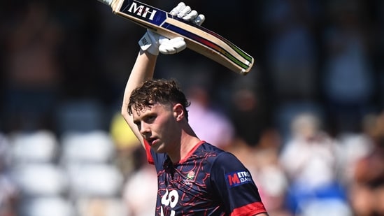 Rocky Flintoff scored a brilliant century. (X images)