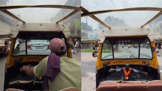 A woman’s ride in a Vasai auto with a transparent roof amused viewers, who called it a ‘panoramic sunroof’.