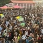 Supporters of the Joint Awami Action Committee (JAAC) gather during a week-long protest in Rawalakot, in Pakistan-administered Kashmir on June 24, 2026, following the group's ban under anti-terrorism laws by local authorities. A nearly two-week standoff between protesters and police in Pakistan-administered Kashmir has left residents grappling with food shortages, while the death toll from clashes rose to 22, according to an AFP tally on June 17. (Photo by AFP)