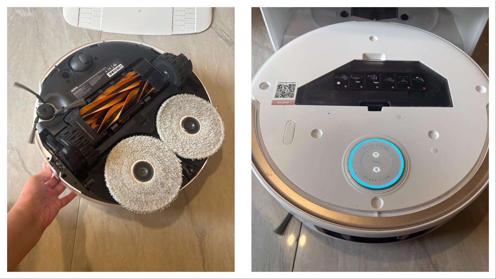 Mova V50 Ultra design, bottom and top correspondingly. (Aishwarya Faraswal - HT) Mova V50 Ultra design, bottom and top correspondingly. (Aishwarya Faraswal - HT)