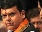 A file photo of Maharashtra BJP president Devendra Fadnavis with Nitin Gadkari and Sudhir Mungantiwar at a conference in Mumbai. (Vijayanand Gupta/HT photo)