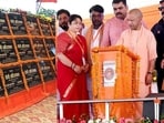 CM Yogi Adityanath inaugurated and laid foundations for 201 development projects worth over  <span class='webrupee'>₹</span>684 crore in Sant Kabir Nagar on Tuesday. (ANI)