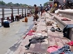 Heaps of garbage comprising plastic, clothes, ‘Kanwars,’ and non-degradable polythene waste remain strewn across the city, municipal officials said on Wednesday.