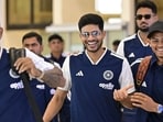 India's Test captain Shubman Gill along with teammates ahead of the series against Sri Lanka, in Galle. (SLC) India's Test captain Shubman Gill along with teammates ahead of the series against Sri Lanka, in Galle. (SLC)