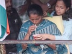 All Kerala LPST Rank Holders Association’s secretary S Valarmathi ended her 13-day hunger strike on Tuesday.