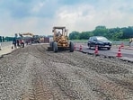 Repair work on the Lucknow-Kanpur expressway. (SOURCED)