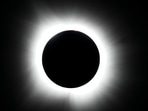 The last total solar eclipse, as seen from Arlington, Texas, in April 2024.