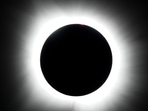 FILE -A total solar eclipse is seen from Arlington, Texas, April 8, 2024. (AP Photo/Julio Cortez, File)