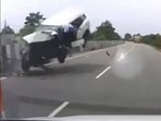 Snippet from the viral video, which police are confirming.(Screengrab/X/PTI)