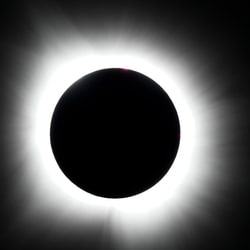 The last total solar eclipse, as seen from Arlington, Texas, in April 2024.