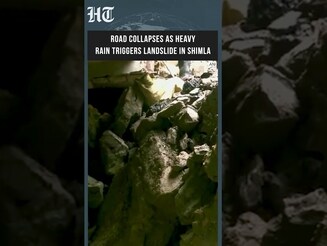 Orange Alert in Himachal: Landslide Damages Shimla Road, Houses at Risk