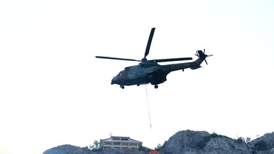 The aircraft was identified as an AH-64 Apache attack helicopter operated by the U.S. Army. (Representative Image) (AFP) The aircraft was identified as an AH-64 Apache attack helicopter operated by the U.S. Army. (Representative Image) (AFP)