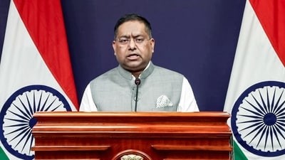 Ministry of External Affairs (MEA) Spokesperson Randhir Jaiswal made the remarks at a regular media briefing. (ANI Video Grab) Ministry of External Affairs (MEA) Spokesperson Randhir Jaiswal made the remarks at a regular media briefing. (ANI Video Grab)