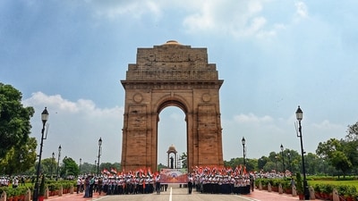 Gram it: A sea of the National Flag can be seen at India Gate in the run-up to Independence Day, as Delhiites come together to wave the Tiranga as part of the ongoing freedom march, Tiranga Yatra. A lensman captures participants standing in position before beginning their march from India Gate to Vijay Chowk. The march will continue till August 17, where participants will sing patriotic songs while saluting the spirit of courage and freedom as India marks 80 years of independence. (Photo: ANI)
