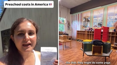The Indian mom who explained the reason behind the high preschool fee in America. (Instagram/@sonalbisla) The Indian mom who explained the reason behind the high preschool fee in America. (Instagram/@sonalbisla)