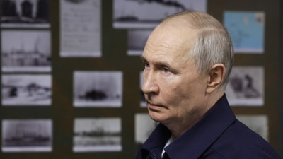 Russia's President Vladimir Putin visits the Russian Navy's guided missile cruiser Varyag as he oversees the final stage of a Pacific Fleet's naval drills on far eastern Sakhalin Island (AFP) Russia's President Vladimir Putin visits the Russian Navy's guided missile cruiser Varyag as he oversees the final stage of a Pacific Fleet's naval drills on far eastern Sakhalin Island (AFP)