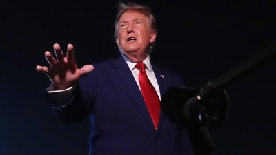 Donald Trump said he didn't ask his advisers too much about the reason for switching from Air Force One in Turkey. (AP)