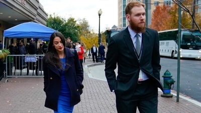 Representative Alexandria Ocasio-Cortez has reportedly broken up with fiancé Riley Roberts. (X/@Awk20000) Representative Alexandria Ocasio-Cortez has reportedly broken up with fiancé Riley Roberts. (X/@Awk20000)