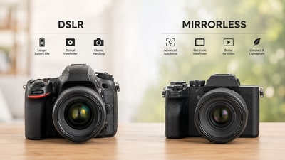 Mirrorless cameras have moved ahead, but DSLRs still have a few things worth holding on to. Mirrorless cameras have moved ahead, but DSLRs still have a few things worth holding on to.